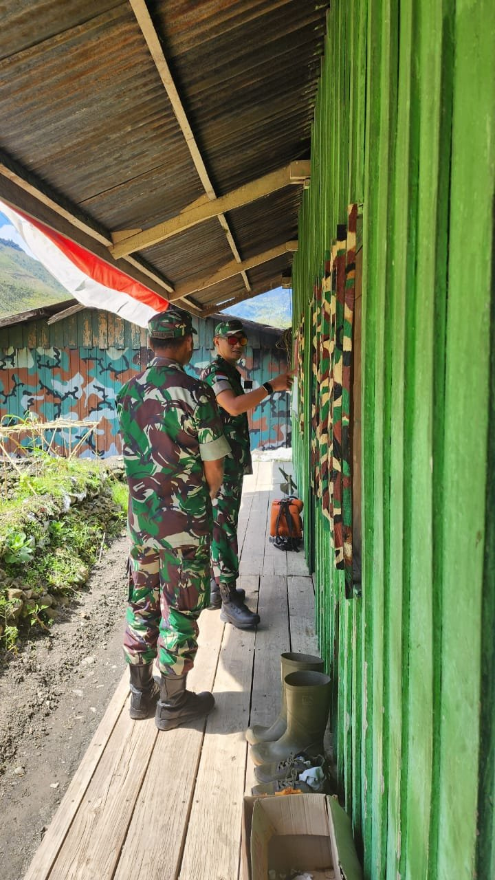 Dandim 1715/Yahukimo Kunjungi Koramil 1715-03/Kurima Untuk Mengecek Perencanaan dan Persiapan Renovasi Kantor Koramil&nbsp;Kurima
