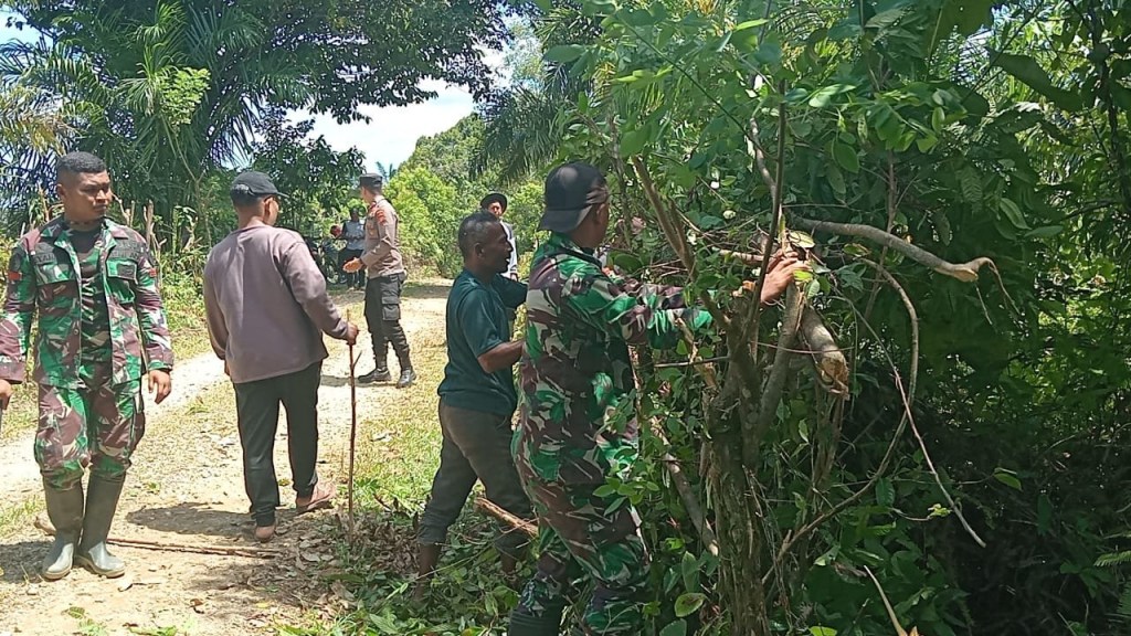 Kejar Target, Satgas TMMD Reguler Ke – 120 Kodim 0105/Abar Tetap Bekerja Membuka Body Jalan