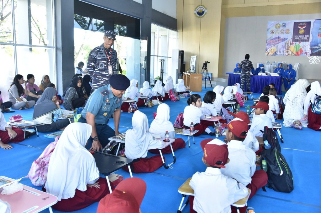 Lantamal XII Meriahkan Lomba Mewarnai Dalam Rangka Hari Pendidikan TNI Angkatan Laut Ke-78
